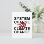 Der Systemwandel und nicht der Klimawandel Postkarte (Stehend Vorderseite)