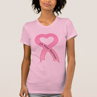 Der T - Shirt 15 Jahr-Überlebend-Rosa-Band-Frauen