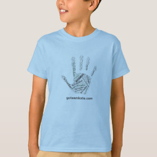 Der T - Shirt-Blau-Hand GoTeamKate Kindes T-Shirt