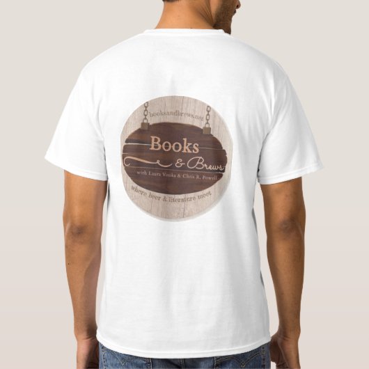 Der T - Shirt "Bücher & Brews" (Rückseite)
