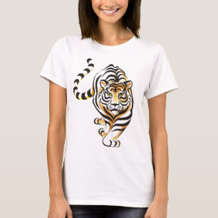 Der T - Shirt Cartoon-der gehenden Tiger-Frauen