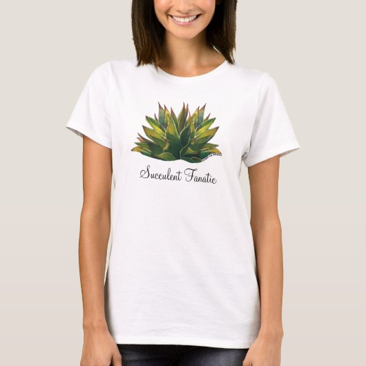 Der T - Shirt der Agave Watercolor-Damen (Vorderseite)
