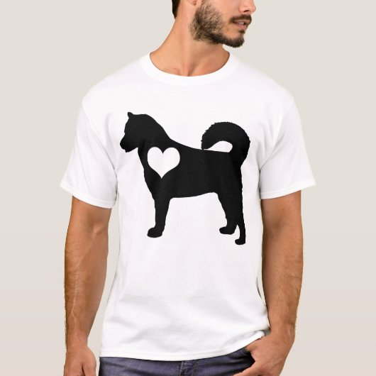 Der T - Shirt der alaskischer Malamute-Herz-Männer (Vorderseite)