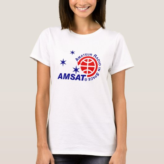 Der T - Shirt der AMSAT Logo-Frauen (Vorderseite)