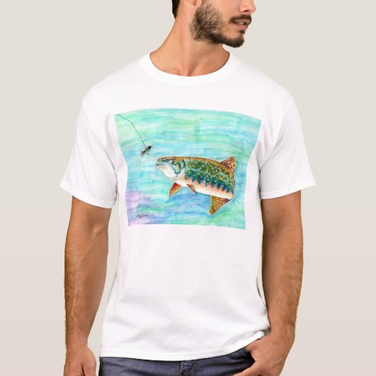 Der T - Shirt der Bachforelle-Männer (Vorderseite)