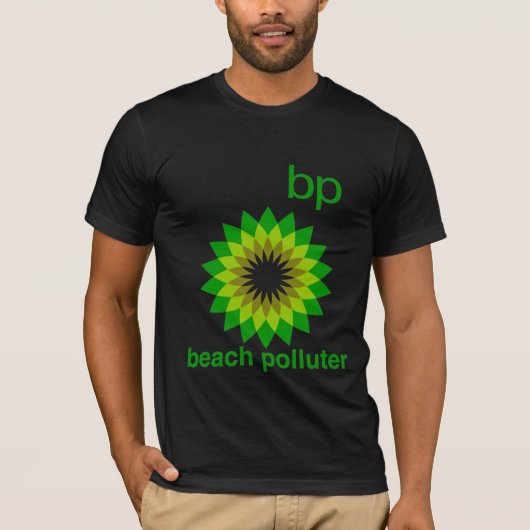 Der T - Shirt der BP-Strand-Verschmutzer-Männer (Vorderseite)