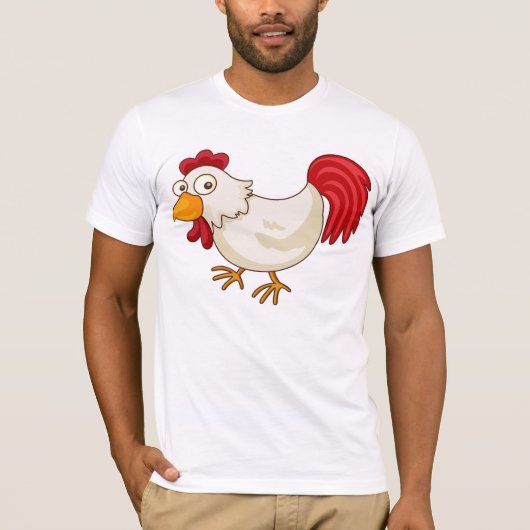 Der T - Shirt der Cartoon-Huhn-Männer (Vorderseite)
