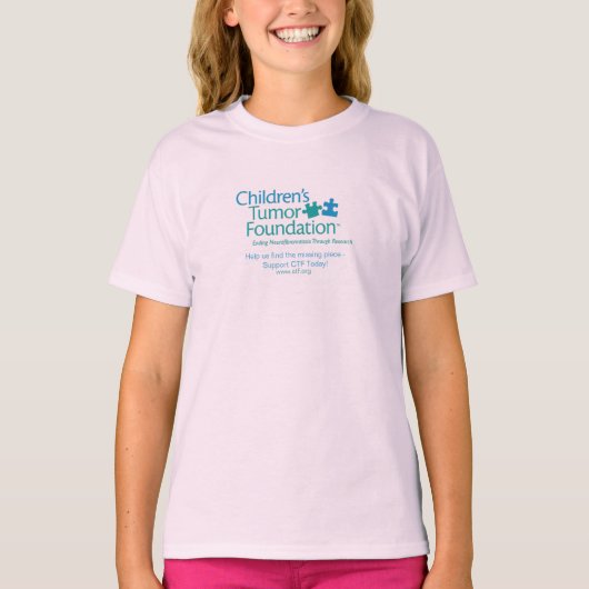 Der T - Shirt der Children's Tumor Foundation GIRL (Vorderseite)