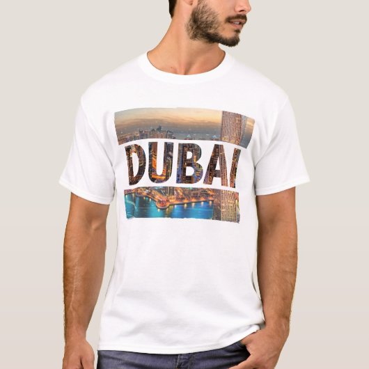 Der T - Shirt der Dubai-Stadt-Entwurfs-Männer (Vorderseite)