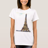 Der T - Shirt der Eiffel-Turm-Frauen (Vorderseite)