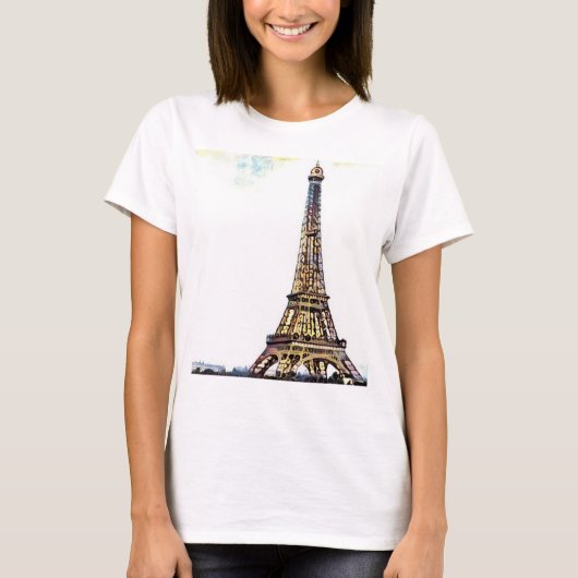 Der T - Shirt der Eiffel-Turm-Frauen (Vorderseite)