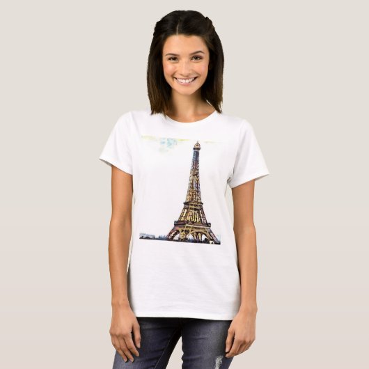 Der T - Shirt der Eiffel-Turm-Frauen (Vorne ganz)