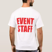 Der T - Shirt der Ereignis-Personal-Männer (Rückseite)