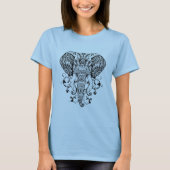 Der T - Shirt der Frauen mit Mandalas und Stammes- (Vorderseite)