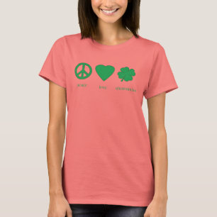 der T - Shirt der FriedensLiebe-Kleeblatt-Frauen