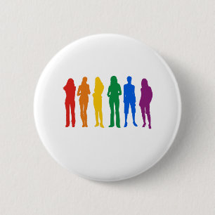 Der T - Shirt der Gay Pride-Frauen Button
