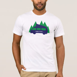 Der T - Shirt der glücklicher Lagerbewohner-Männ