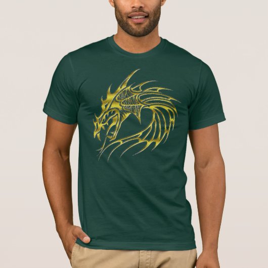 Der T - Shirt der goldenen Drache-Männer (Vorderseite)