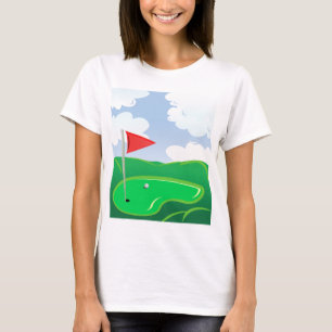 Der T - Shirt der Golf-Kurs-Grün-Frauen