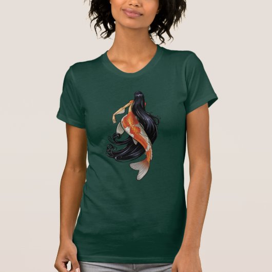 Der T - Shirt der Koi Meerjungfrau-Frauen (Vorderseite)