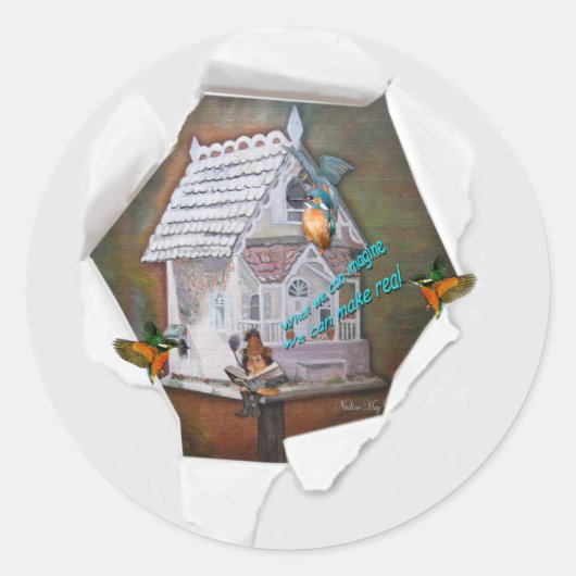 Der T - Shirt der Leprechaun-Geschichte Runder Aufkleber (Vorderseite)