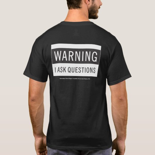 Der T - Shirt der Männer: Atheistischer Slogan (Rückseite)
