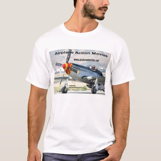 Der T - Shirt der Männer des Mustang-P-51 (Vorderseite)