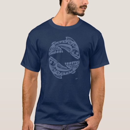 Der T - Shirt der Männer mit Fisch-Entwurf (Vorderseite)