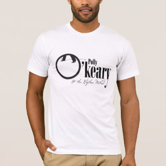 Der T - Shirt der Männer (weiß mit schwarzem Logo)