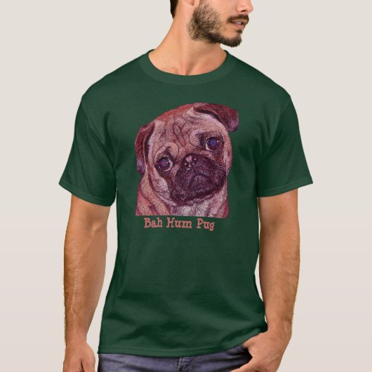 Der T - Shirt der Mops "Bah Summen-Mops-" Männer (Vorderseite)