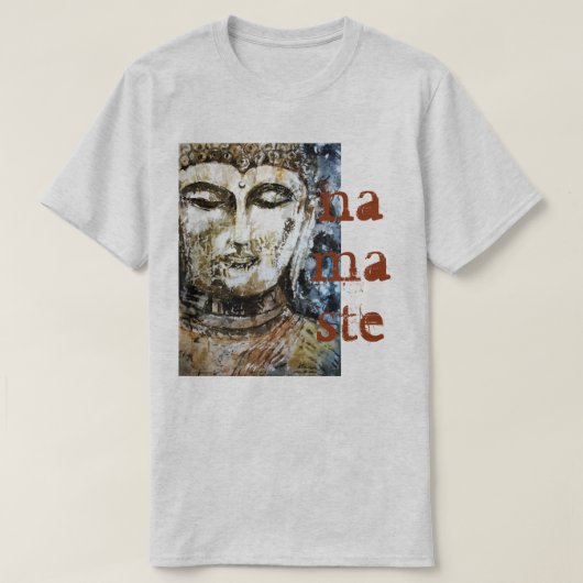 Der T - Shirt der Namaste Zen-Buddha-Kunst-Männer (Design vorne)