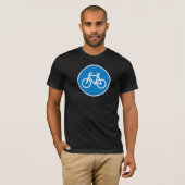 Der T - Shirt der Radfahren-Verkehrsschild-Männer (Vorne ganz)