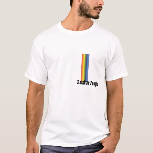 Der T - Shirt der Regenbogen-Leute-Männer (Vorderseite)
