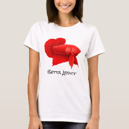 Der T - Shirt der roten Betta Splendens Plakat