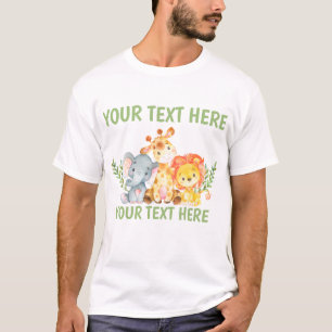 Der T - Shirt der Safari-Dschungel-Zoo-Tier-Männe