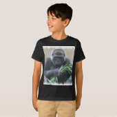Der T - Shirt der Silverback-Gorilla-schwarzen (Vorne ganz)