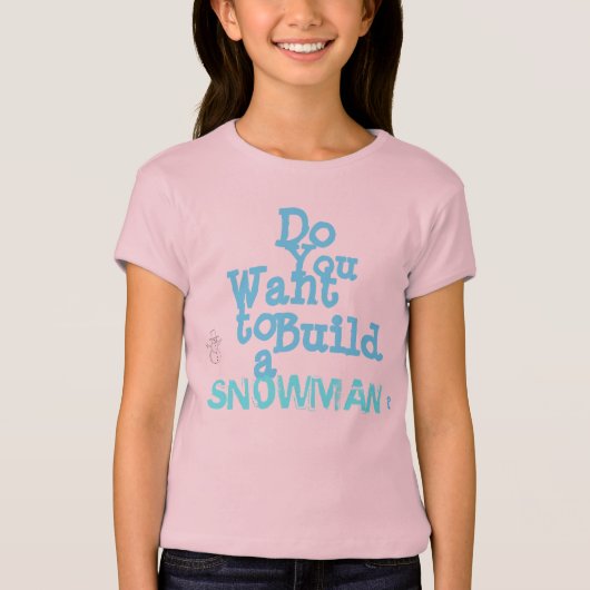 Der T - Shirt "der Snowman-" Mädchen (Vorderseite)