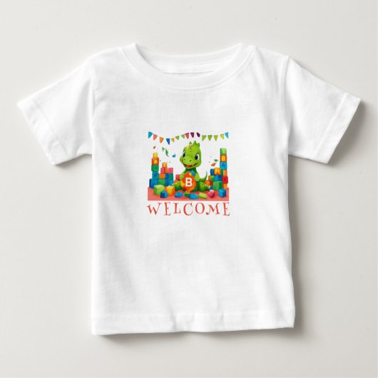 Der T - Shirt der spielerischen Dino Blocks (Vorderseite)