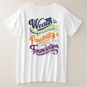 Der T - Shirt der Stiftung Wohlstand ist möglich (Design Rückseite)