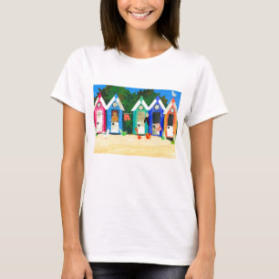 Der T - Shirt "der Strand-Hütten-" Damen