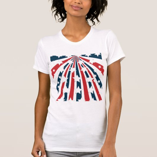 Der T - Shirt der Stylised amerikanische (Vorderseite)
