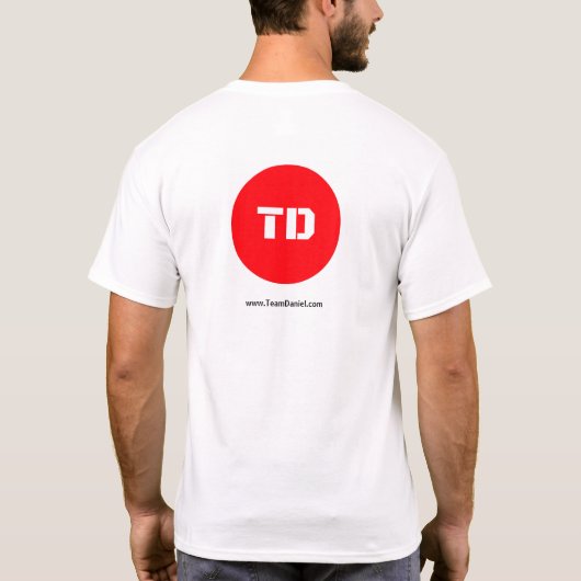 Der T - Shirt der Team-Daniel"Trommel ist Leben-" (Rückseite)