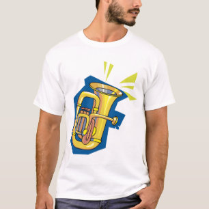 Der T - Shirt der Tuba-Instrument-Männer