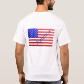 Der T - Shirt der US Flagge-Männer (Rückseite)
