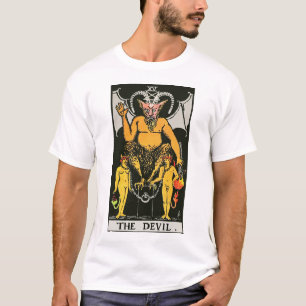 Der T - Shirt der Vintagen Tarot-Karte des Teufels