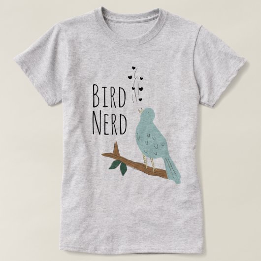 Der T - Shirt der Vogel-Nerd-Frauen (Design vorne)