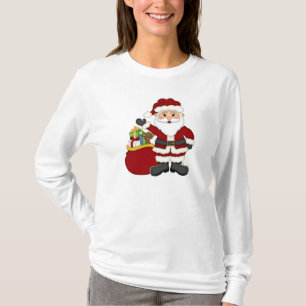 Der T - Shirt der Weihnachtssankt-Feiertags-Frauen