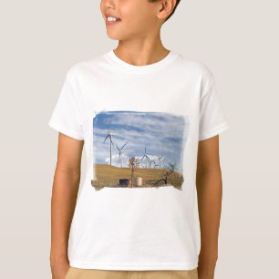 Der T - Shirt des blaues Wind-Kindes
