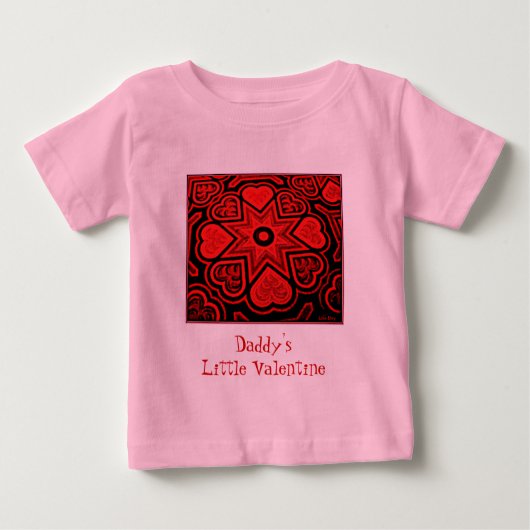Der T - Shirt des "Daddy's Little Valentine"-Säugl (Vorderseite)