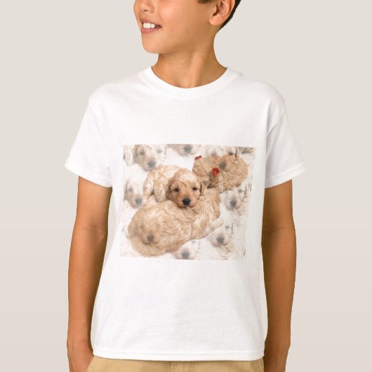 Der T - Shirt des goldener Retriever-Welpen-Kindes (Vorderseite)
